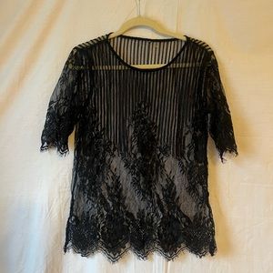 lace see through top